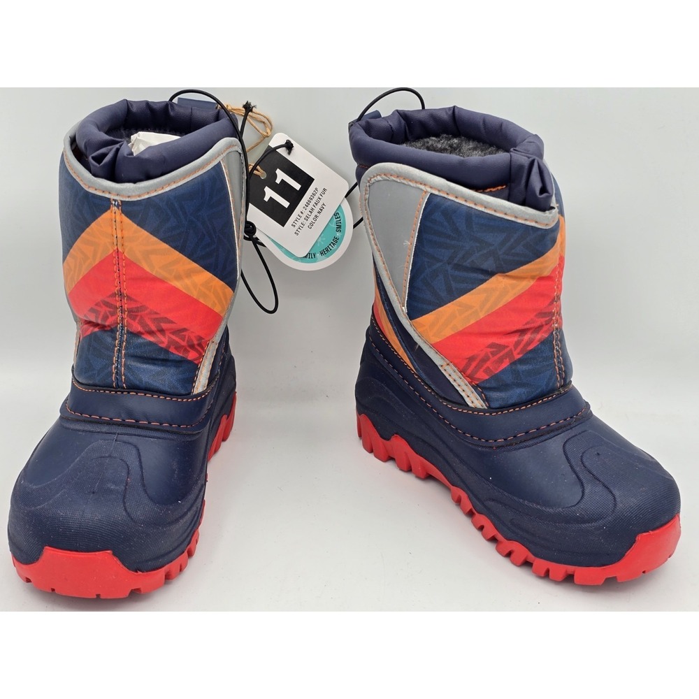 Western Chief‎ Selah Faux Fur Snow Boots, Navy, Little Kids Sz 11 NWOB